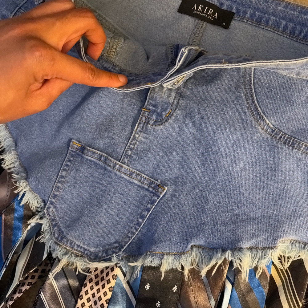 SO YOU THOUGHT DENIM SKIRT WITH TIE - Picture 9 of 9